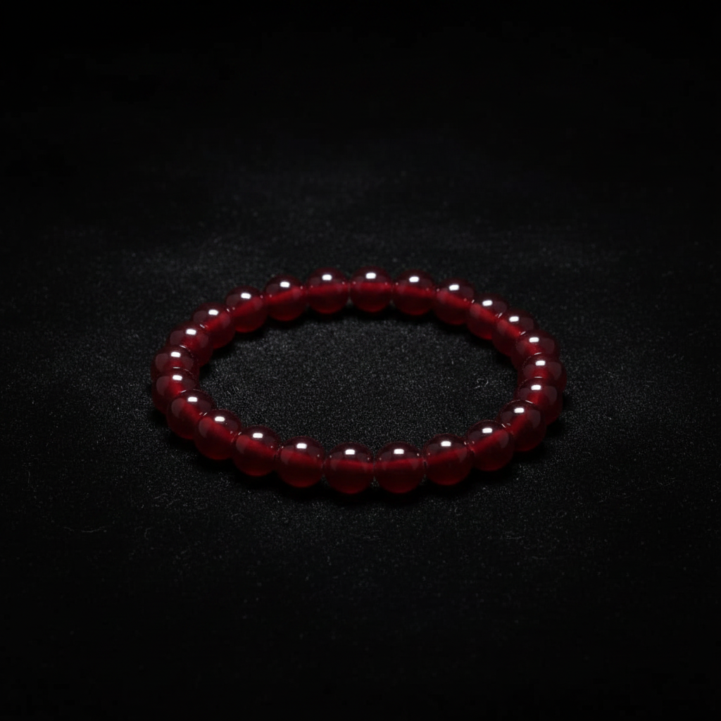Burgundy Dark Maroon Beaded Bracelet dark moody black velvet