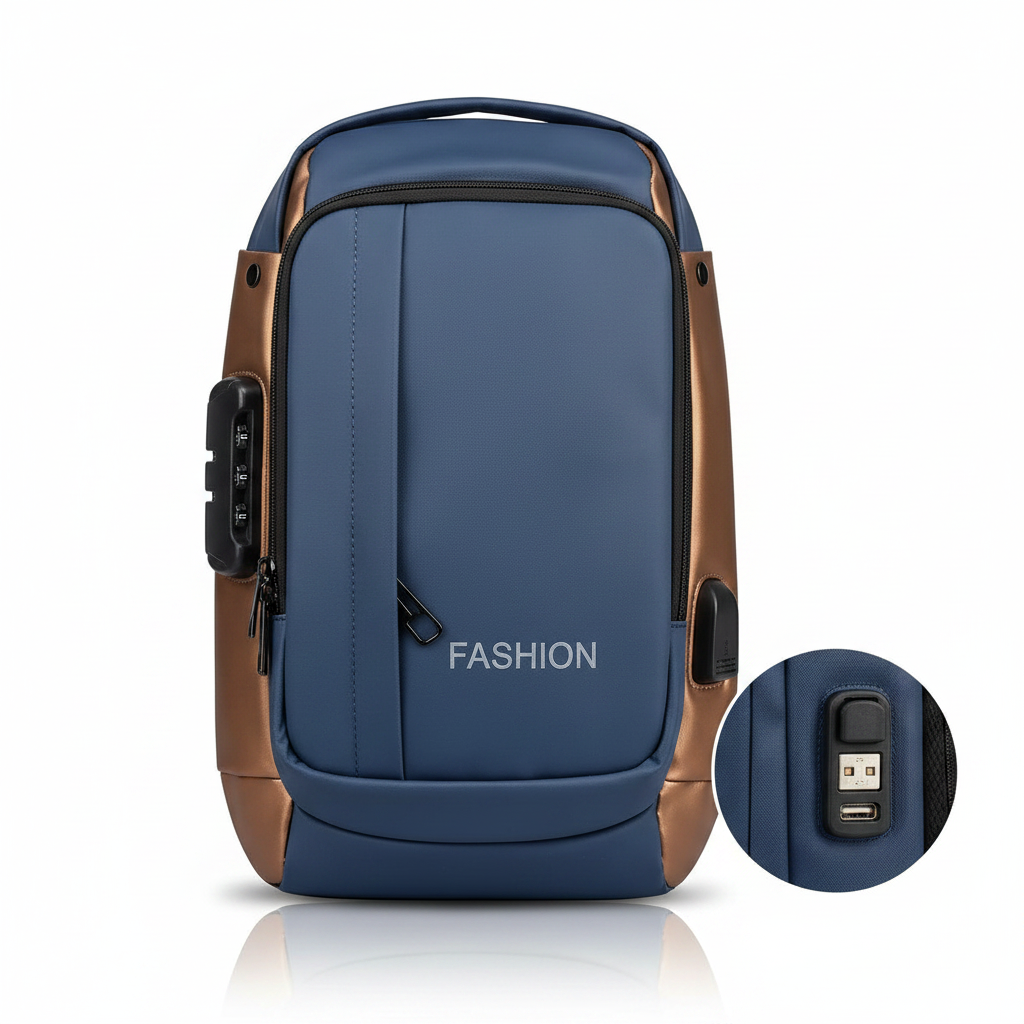 FASHION Anti-Theft Backpack - Blue