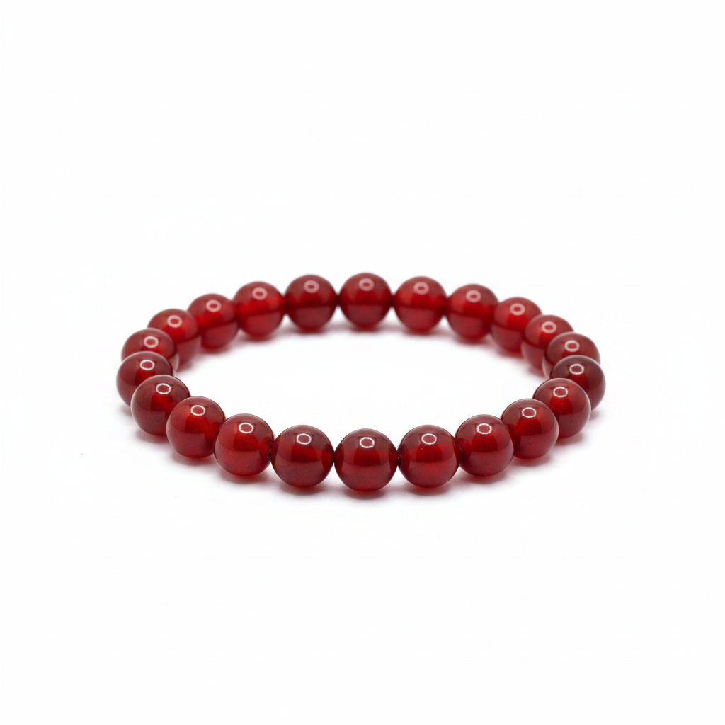 Red Carnelian Beaded Bracelet professional photo