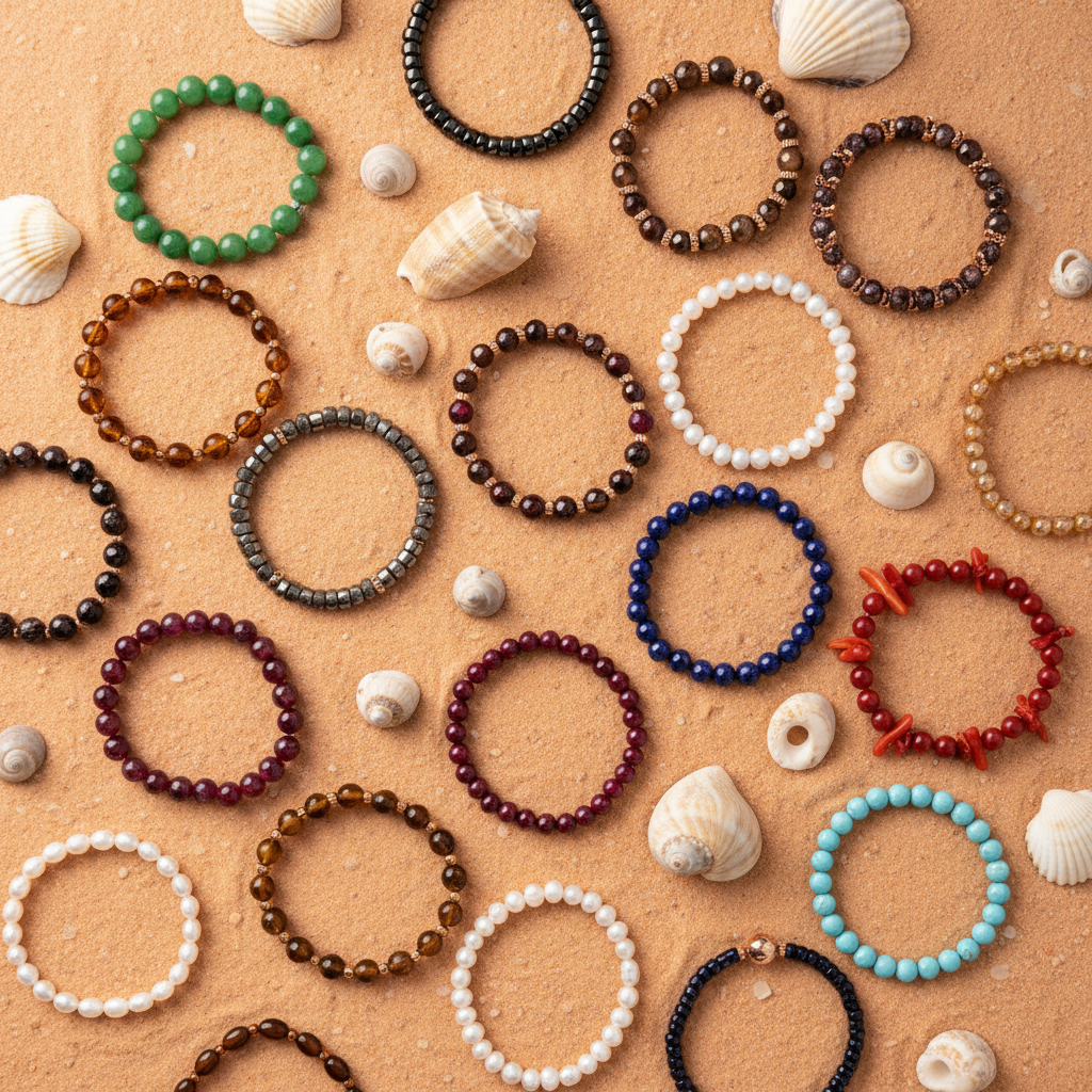 Beaded Bracelet Pack of 30 all colors full collection