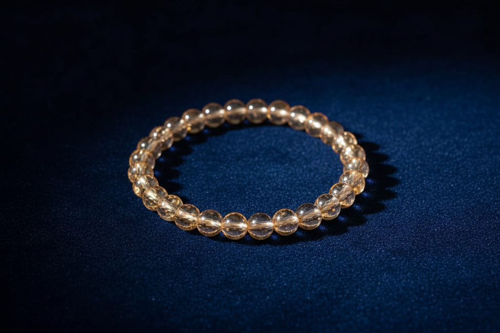 Bracelet on navy blue velvet