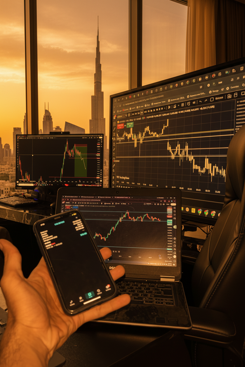 Trading Setup Dubai Morocco Background